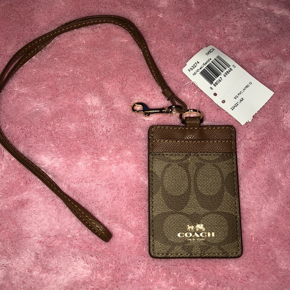 Brand New Coach Lanyard with Card holder